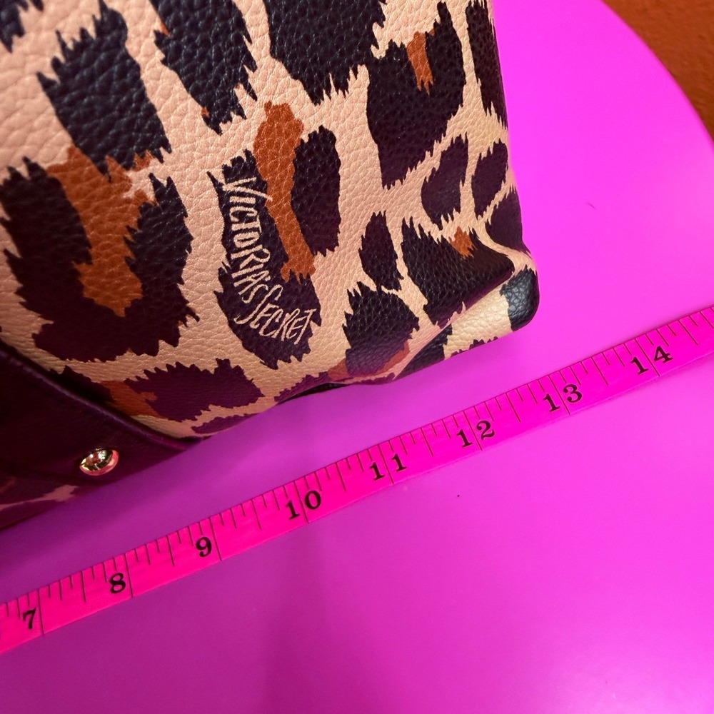 Victoria's Secret Leopard Print Convertible Backpack Tote Bag Studded NWT - Picture 9 of 10